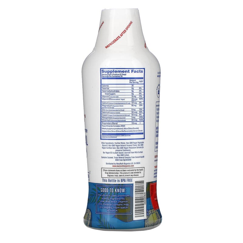 MaryRuth Organics, Liquid Nighttime Multimineral, Coconut Dream, 32 fl oz (946 ml) 658263100885
