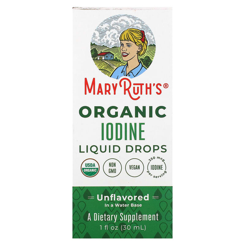 MaryRuth Organics Organic Iodine Liquid Drops Unflavored 1 fl oz (30 ml) 856645008167