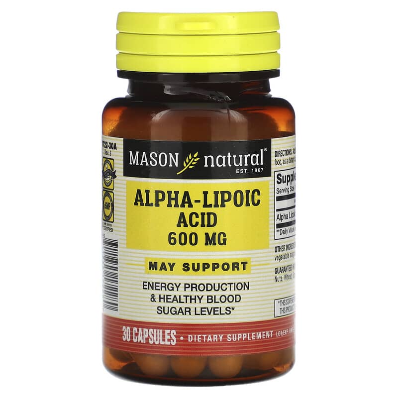 Mason Natural Alpha-Lipoic Acid 600 mg 30 Capsules 311845172280
