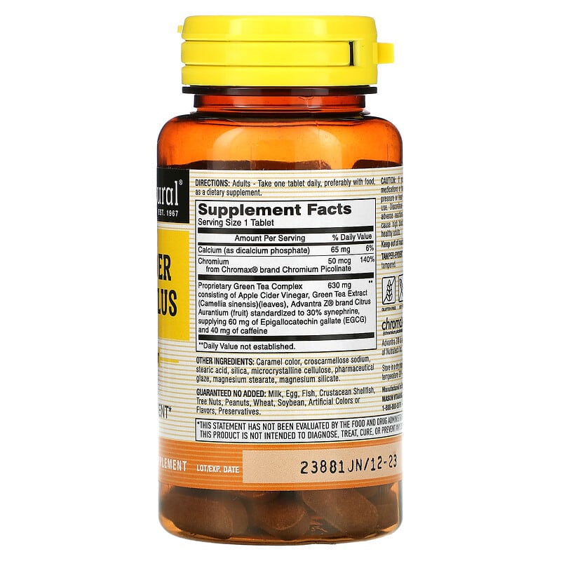 Mason Natural, Apple Cider Vinegar Plus, 60 Tablets 311845157058