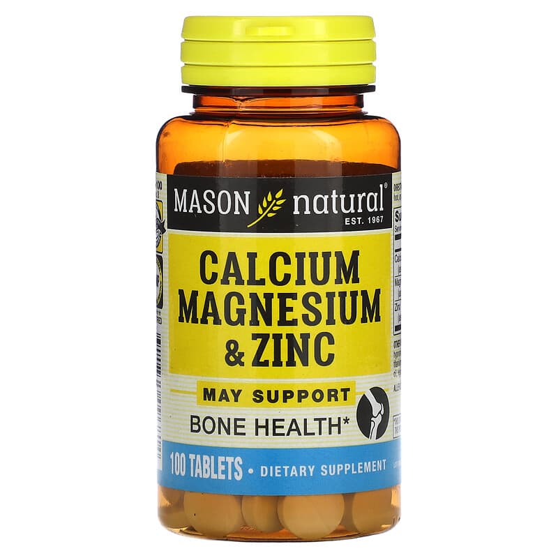 Mason Natural Calcium Magnesium & Zinc 100 Tablets 311845096814