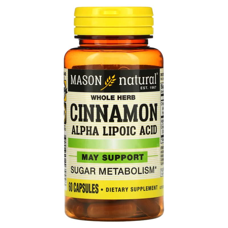 Mason Natural Cinnamon Alpha Lipoic Acid 60 Capsules 311845165558