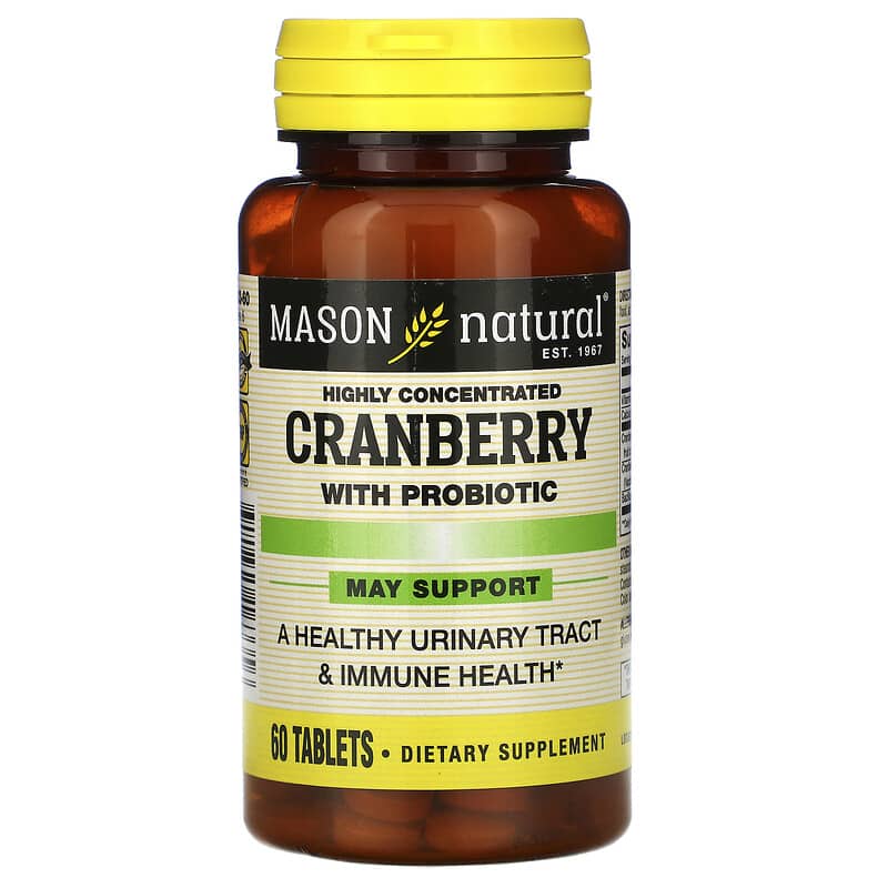 Mason Natural Cranberry with Probiotic Highly Concentrated 60 Tablets 311845163356