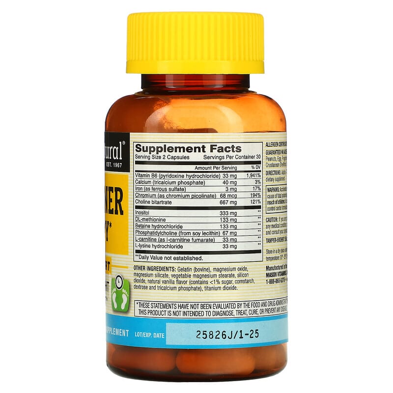 Mason Natural, Fat Burner Therapy, 60 Capsules 311845131256