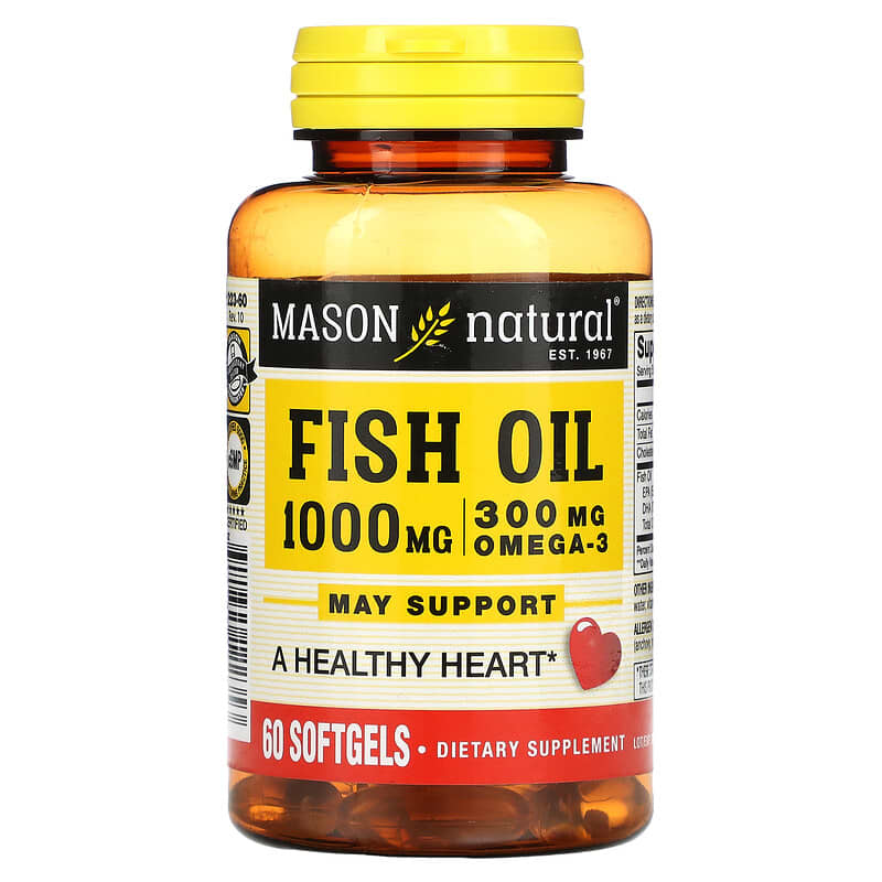 Mason Natural Fish Oil 1,000 mg 60 Softgels 311845122353