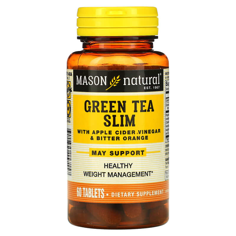 Mason Natural Green Tea Slim with Apple Cider Vinegar & Bitter Orange 60 Tablets 311845157157