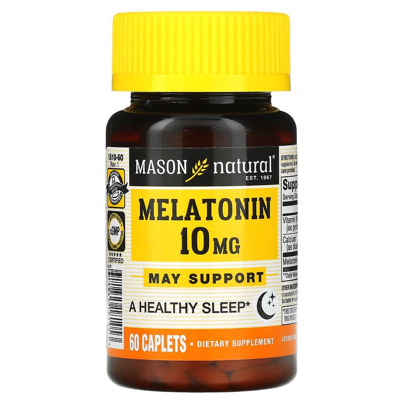 Mason Natural Melatonin 10 mg 60 Caplets 311845181053