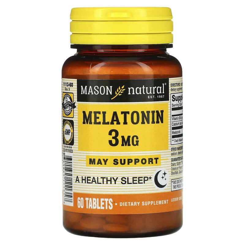 Mason Natural Melatonin 3 mg 60 Tablets 311845111357