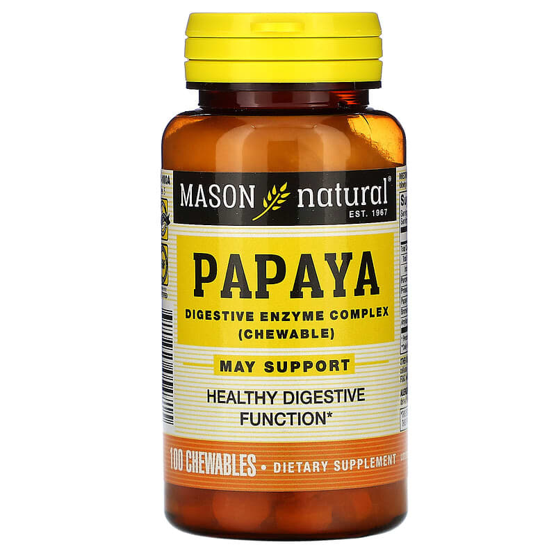 Mason Natural Papaya Digestive Enzyme Complex 100 Chewables 311845054715