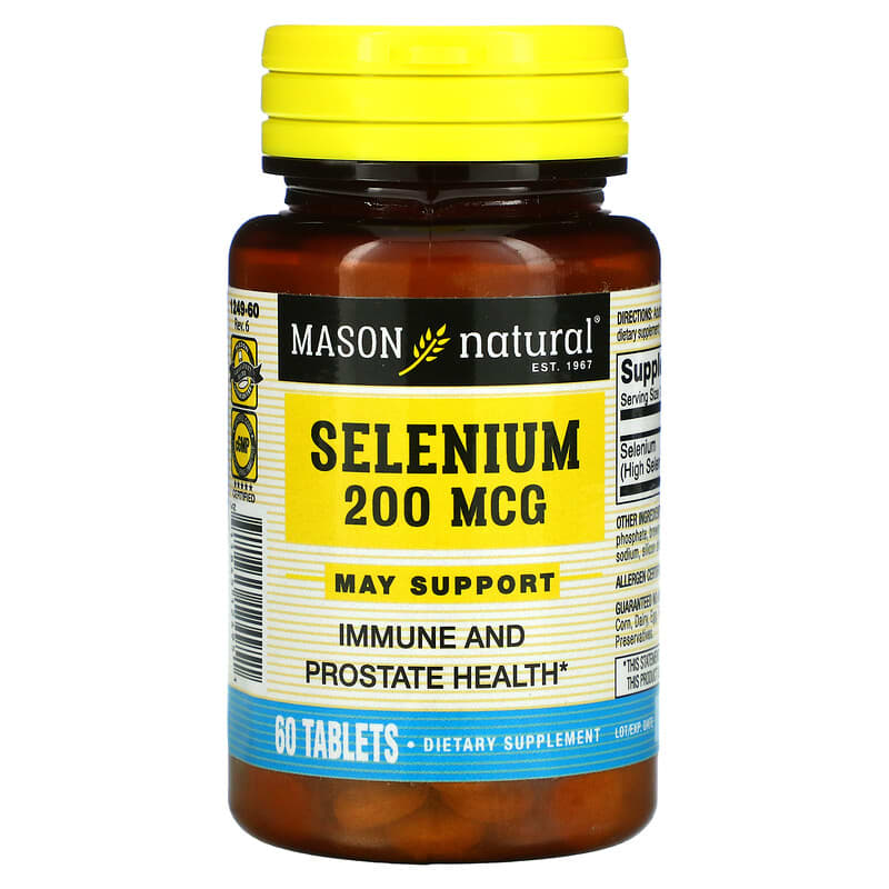 Mason Natural Selenium 200 mcg 60 Tablets 311845124951