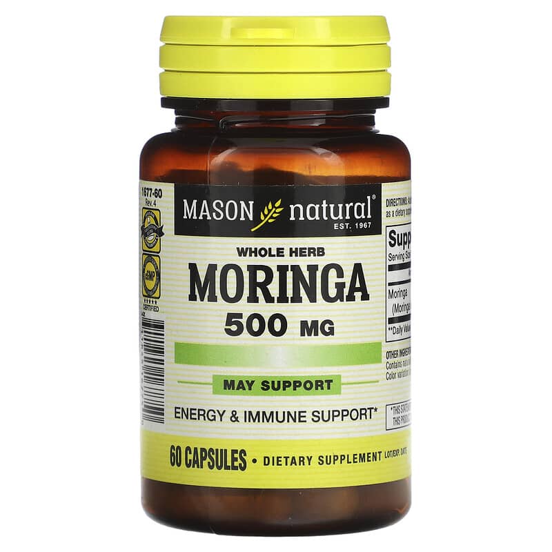 Mason Natural Whole Herb Moringa 500 mg 60 Capsules 311845167750