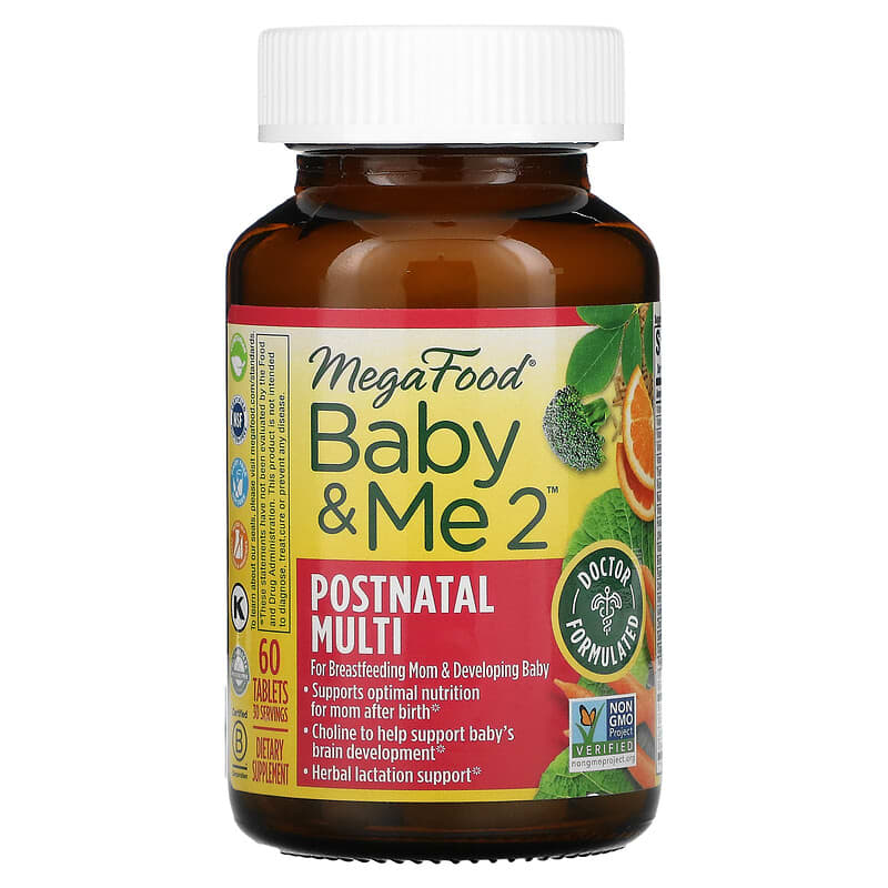 MegaFood Baby & Me 2 Postnatal Multi 60 Tablets 51494104286