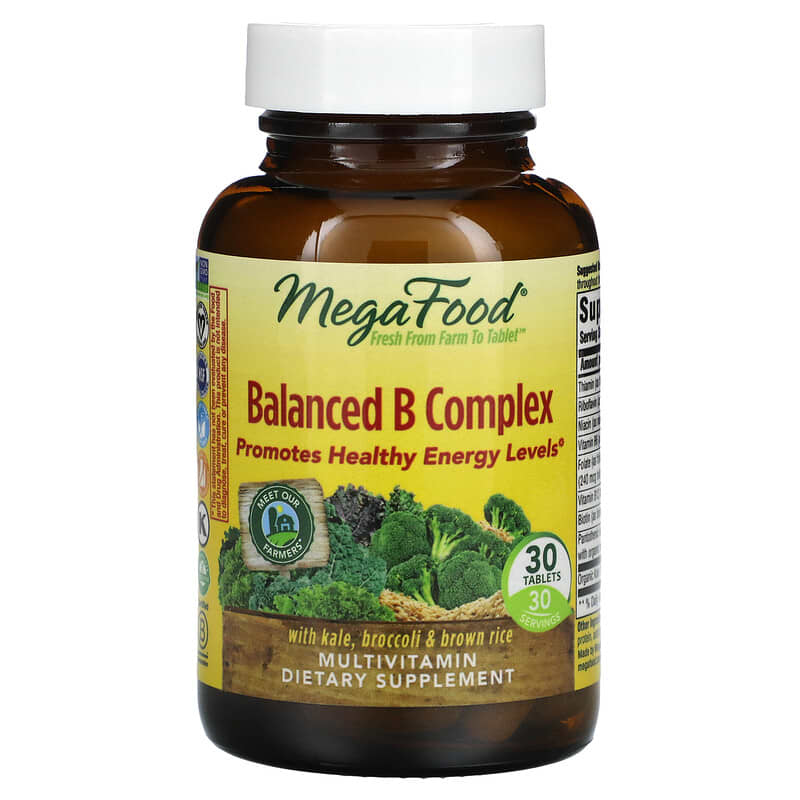 MegaFood Balanced B Complex 30 Tablets 51494101674
