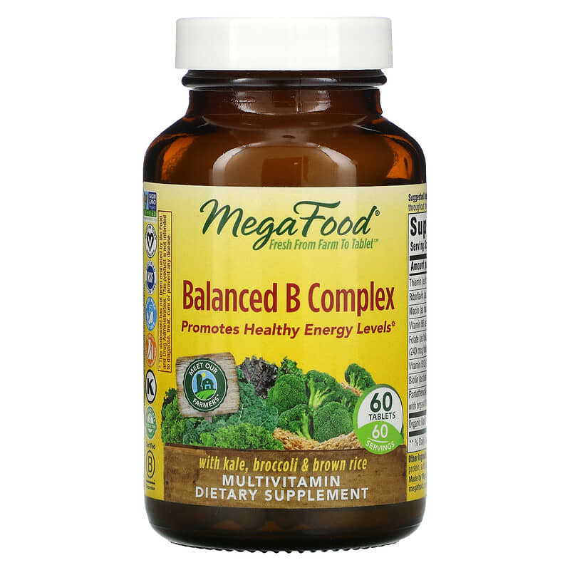 MegaFood Balanced B Complex 60 Tablets 51494101681