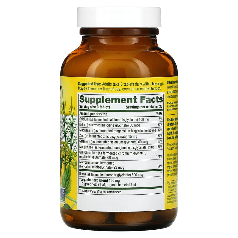 MegaFood, Balanced Minerals, 90 Tablets 51494101698