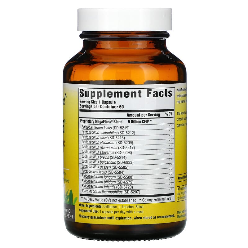 MegaFood, Kids Probiotic, MegaFlora, 5 Billion CFU, 60 Capsules 51494102152