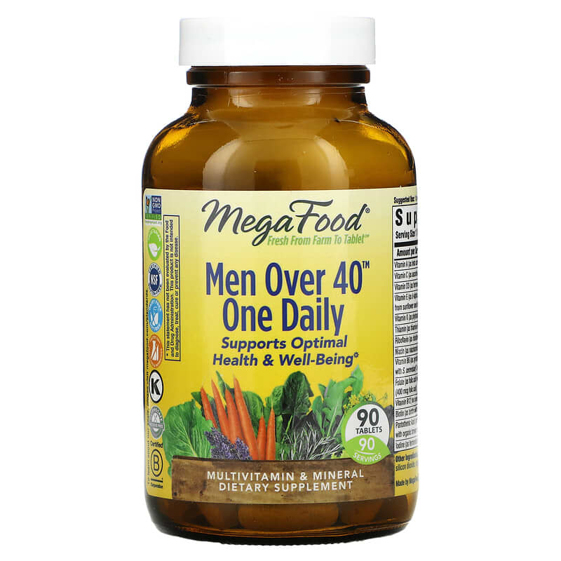 MegaFood Men Over 40 One Daily 90 Tablets 51494102701