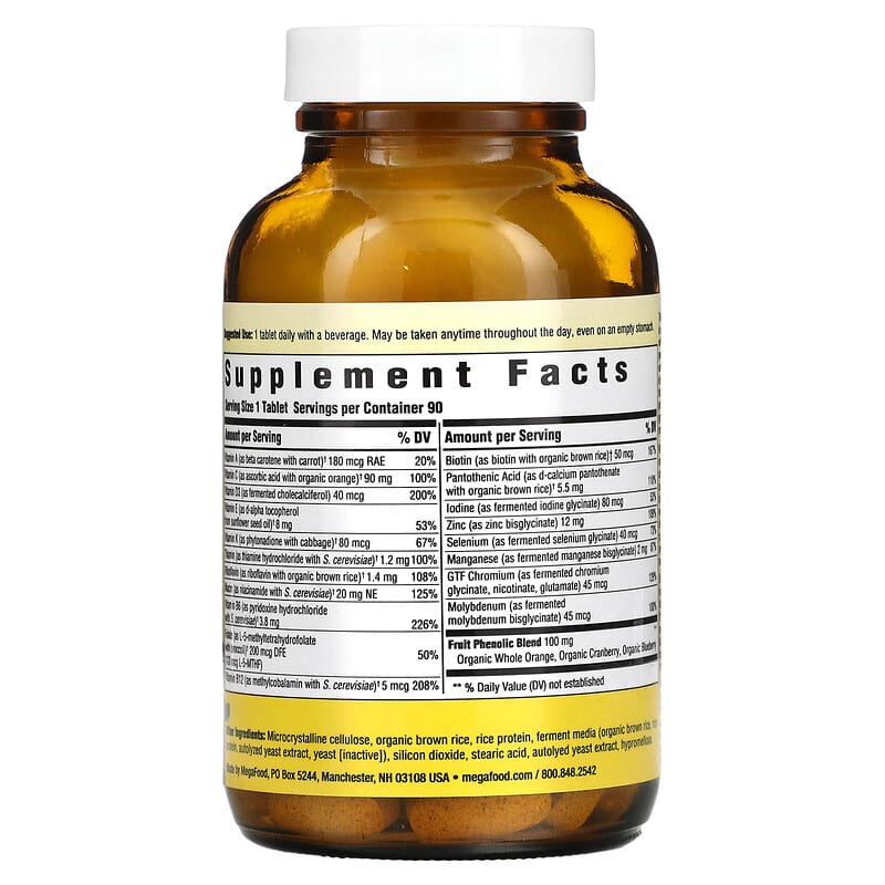 MegaFood, Men Over 55 One Daily, 90 Tablets 51494103562