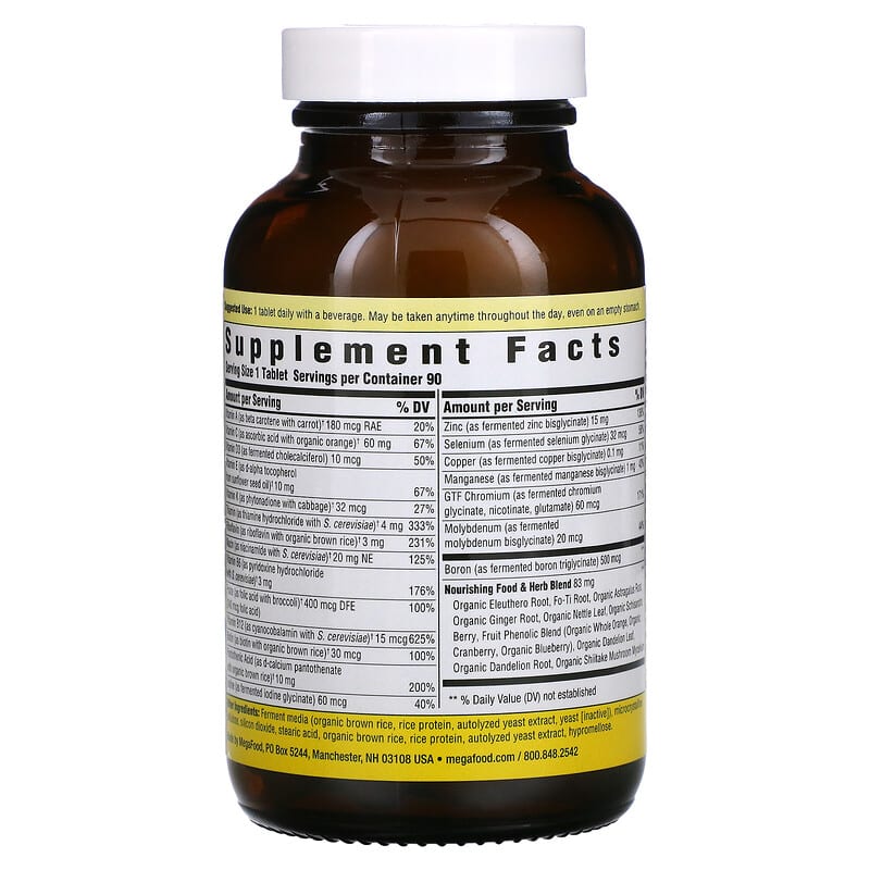 MegaFood, Men's One Daily, 90 Tablets 51494101087