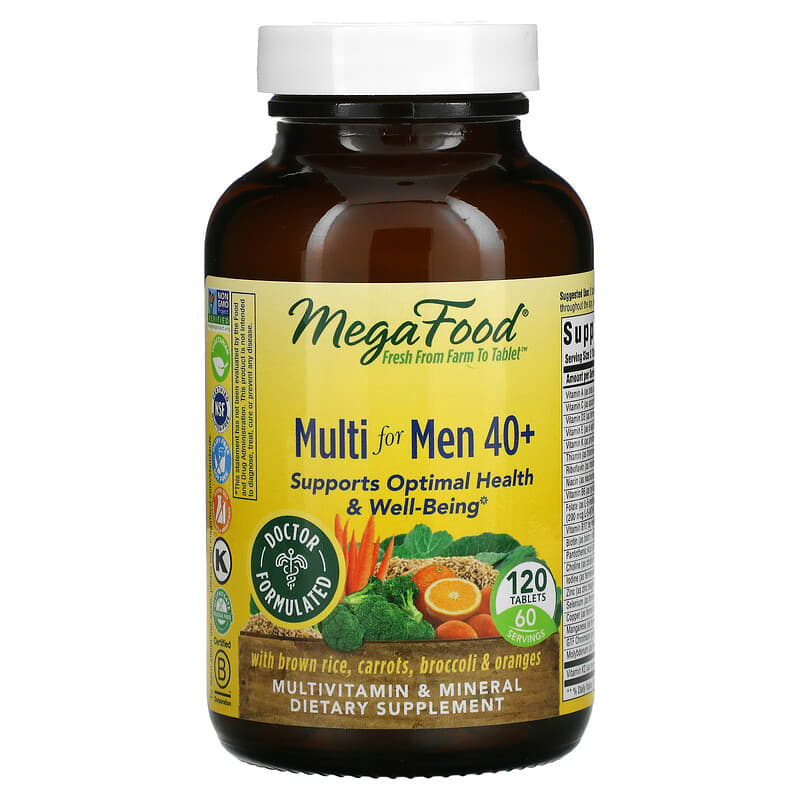 MegaFood Multi for Men 40+ 120 Tablets 51494103180