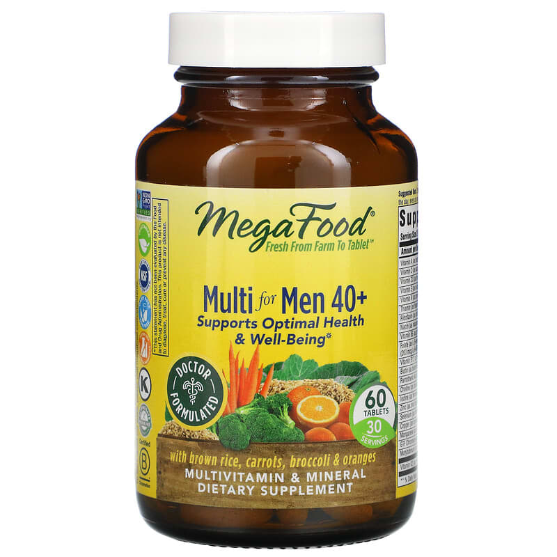 MegaFood Multi for Men 40+ 60 Tablets 51494103173