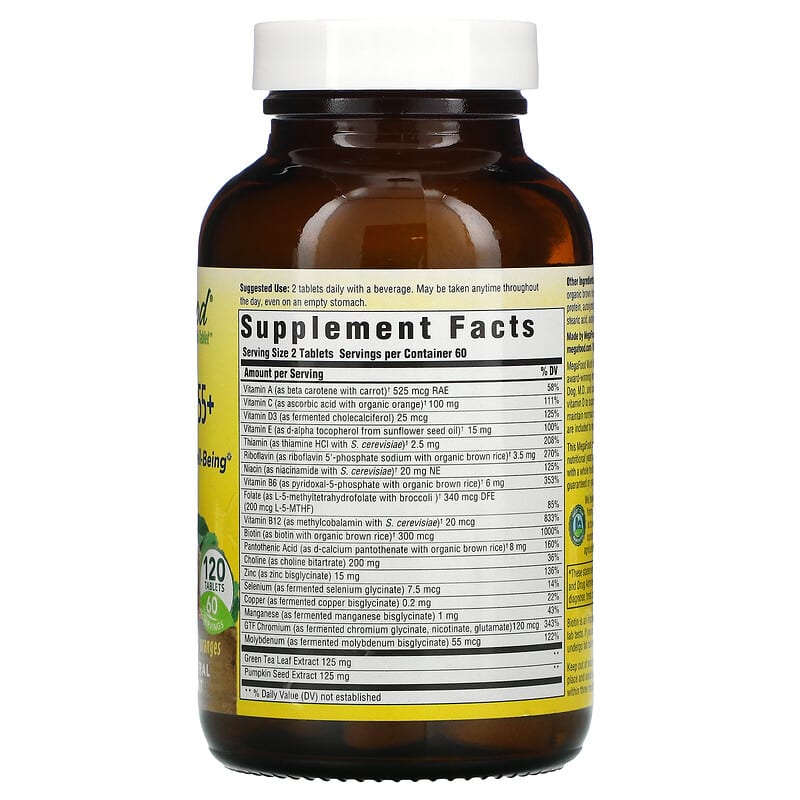 MegaFood, Multi for Men 55+, 120 Tablets 51494103289