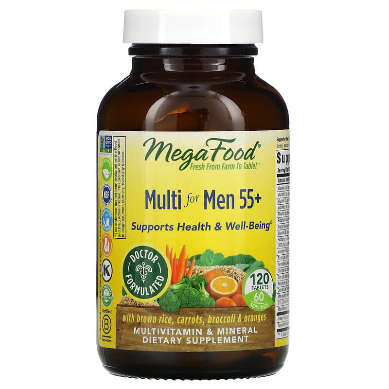 MegaFood Multi for Men 55+ 120 Tablets 51494103289