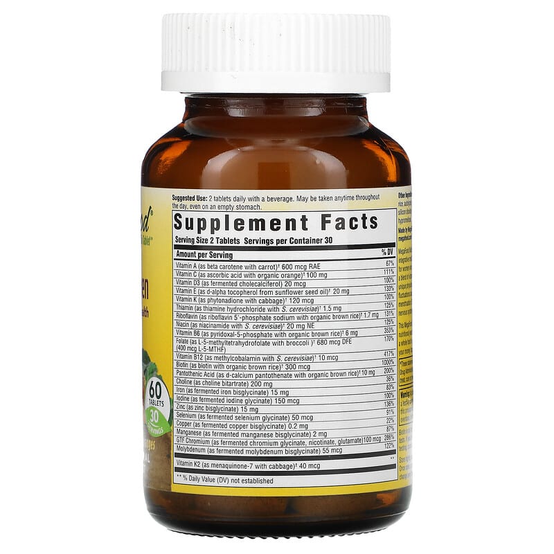 MegaFood, Multi for Women, 60 Tablets 51494103234