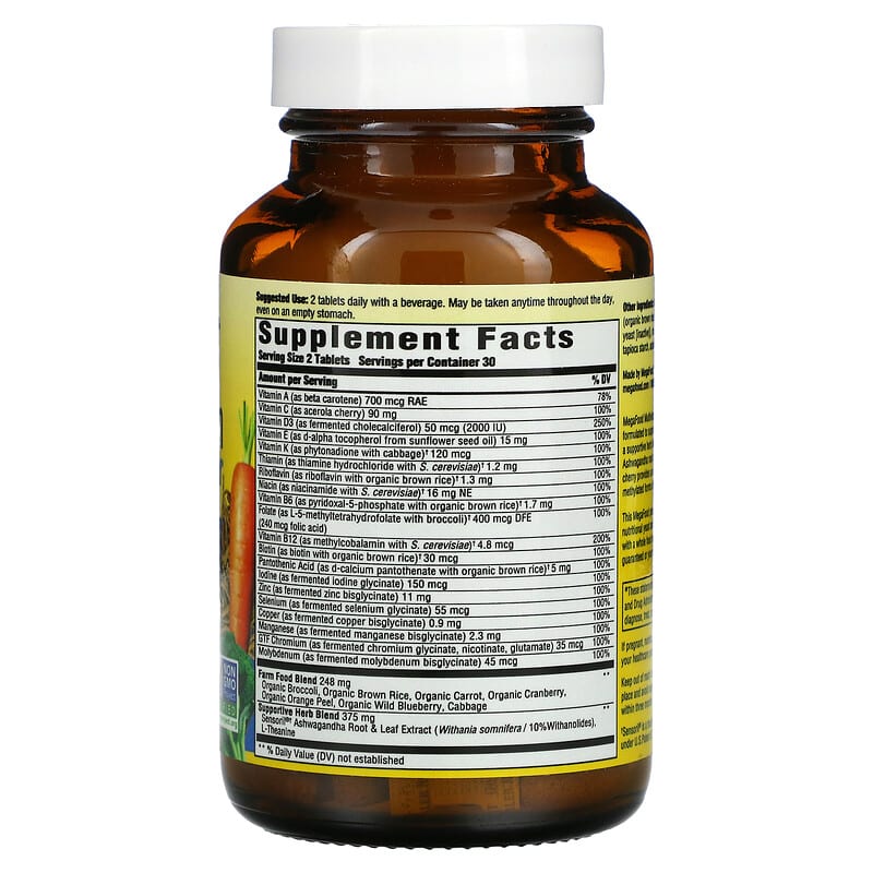 MegaFood, Multivitamin For Daily Stress Relief, 60 Tablets 51494104613