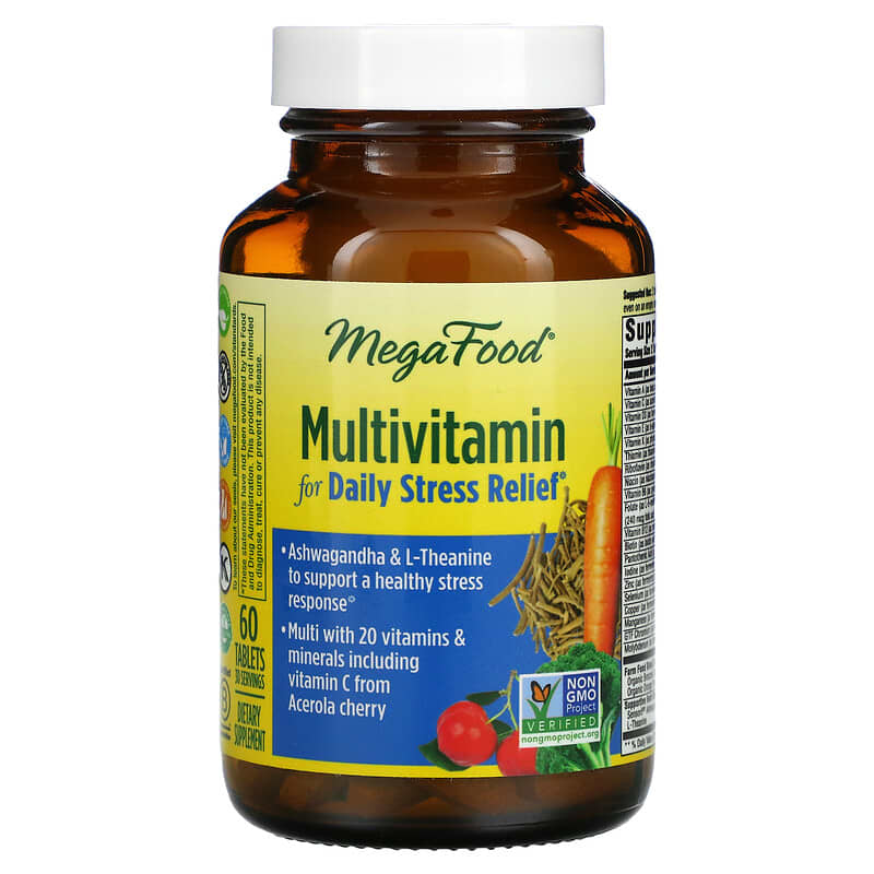 MegaFood Multivitamin For Daily Stress Relief 60 Tablets 51494104613