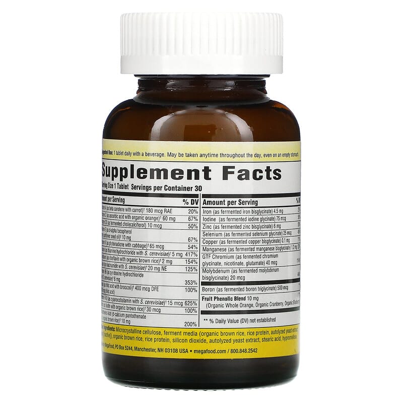MegaFood, One Daily, 30 Tablets 51494101506