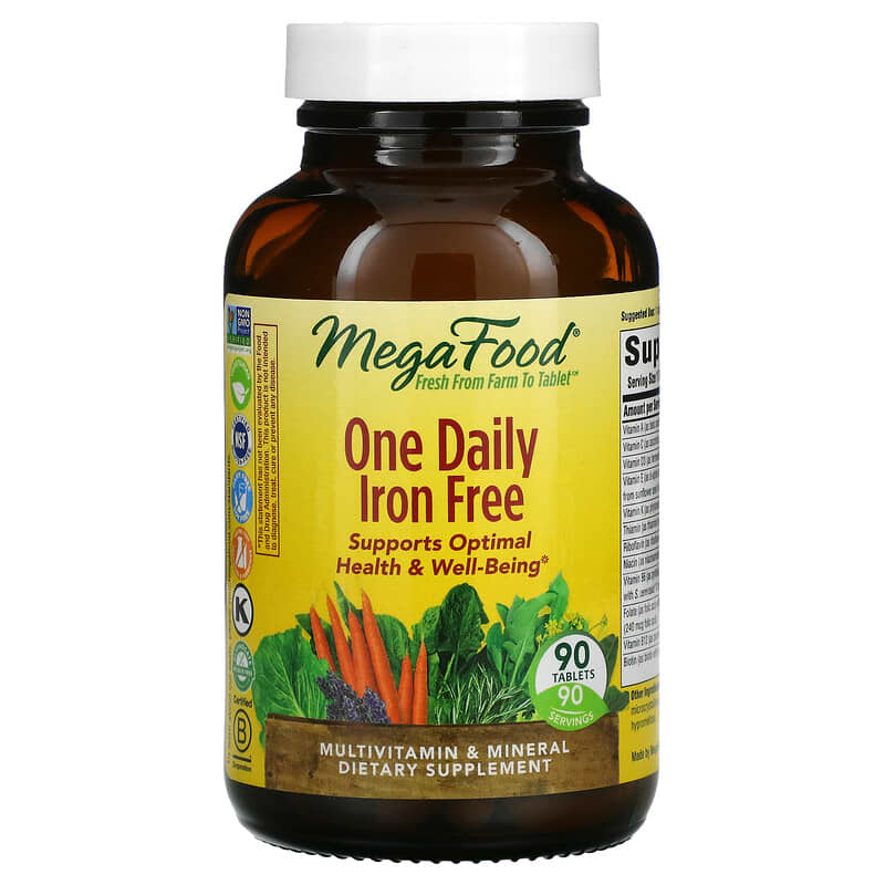 MegaFood One Daily Iron Free 90 Tablets 51494101940
