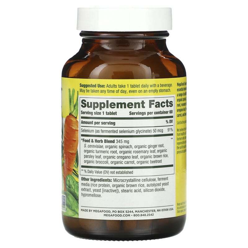 MegaFood, Selenium, 60 Tablets 51494101865