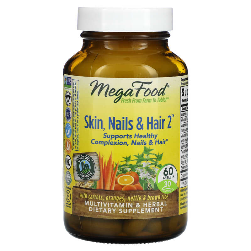 MegaFood Skin Nails & Hair 2 60 Tablets 51494102800