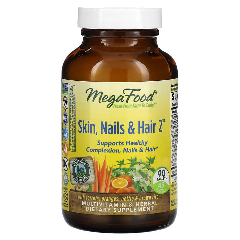 MegaFood Skin Nails & Hair 2 90 Tablets 51494102817