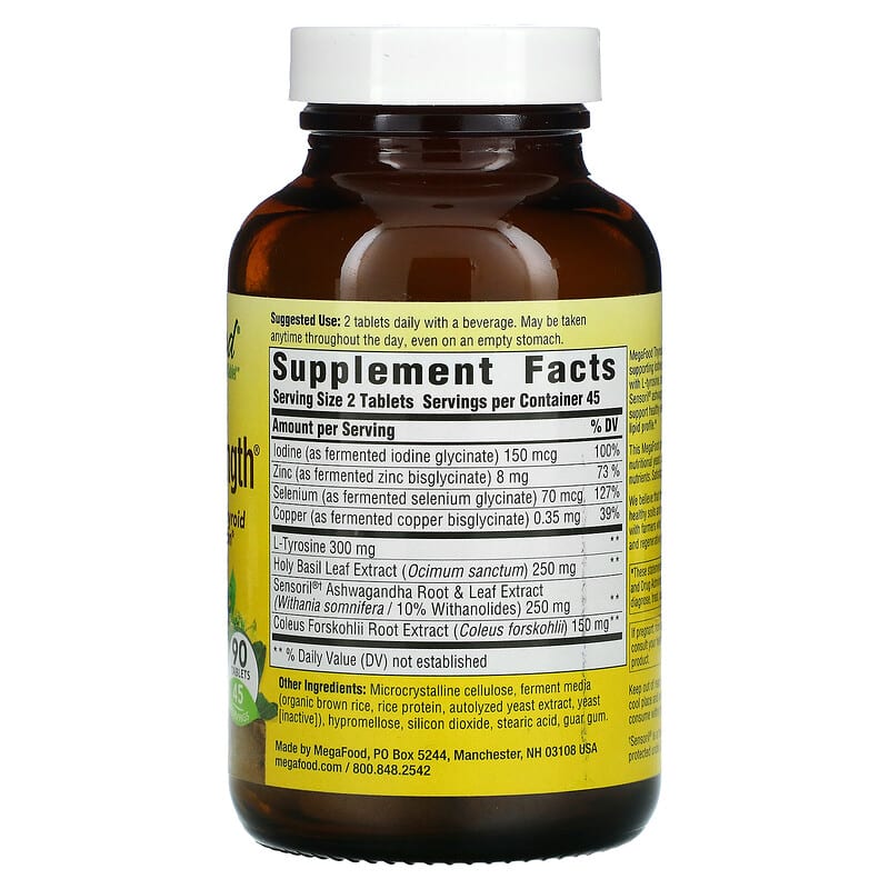MegaFood, Thyroid Strength, 90 Tablets 51494200292