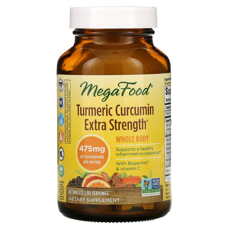 MegaFood Turmeric Curcumin Extra Strength 60 Tablets 51494100066