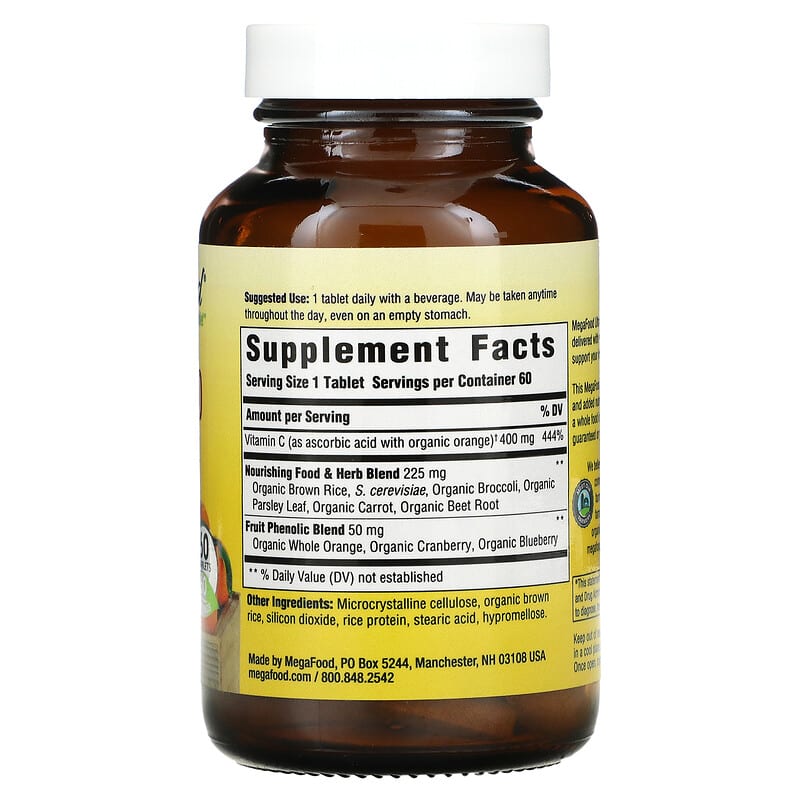 MegaFood, Ultra C-400, 60 Tablets 51494101841