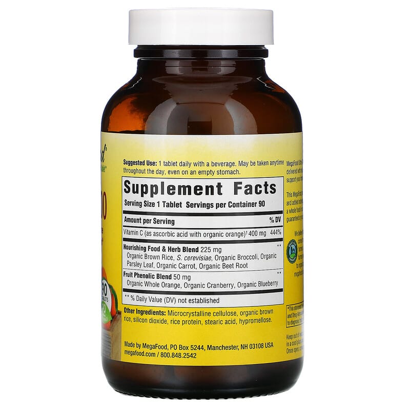 MegaFood, Ultra C-400, 90 Tablets 51494104392