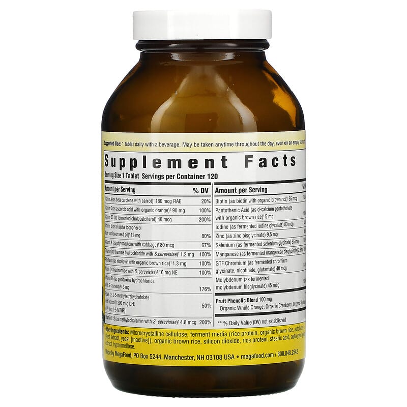 MegaFood, Women Over 55 One Daily, 120 Tablets 51494103548