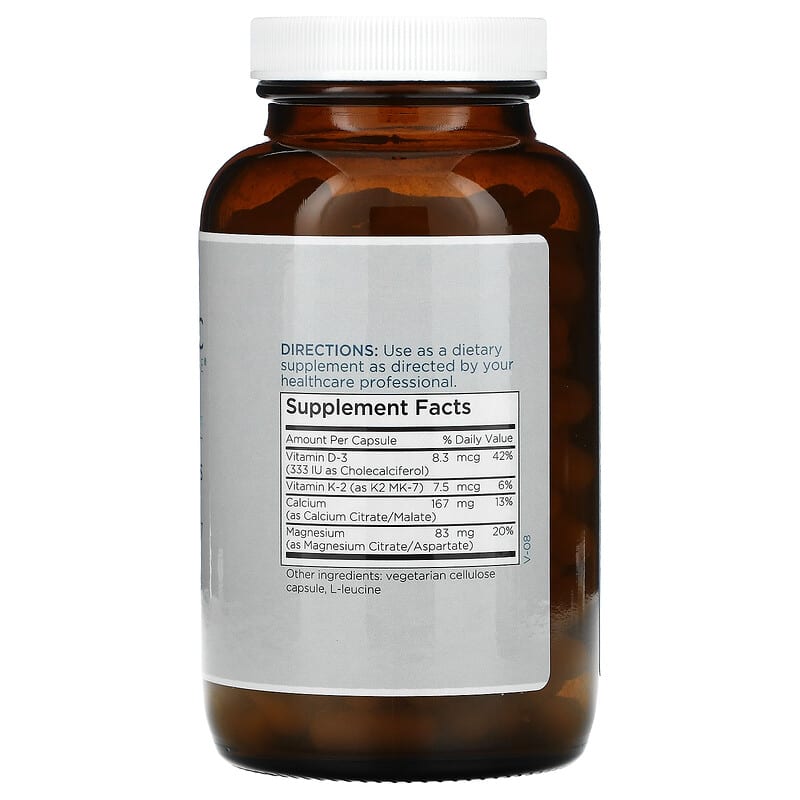 Metabolic Maintenance, Cal/Mag Plus with Vitamin D and Vitamin K2 MK-7, 180 Capsules 838287004097