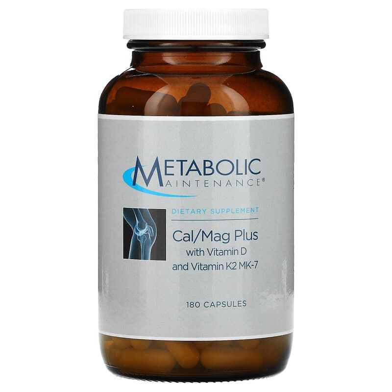 Metabolic Maintenance Cal/Mag Plus with Vitamin D and Vitamin K2 MK-7 180 Capsules 838287004097