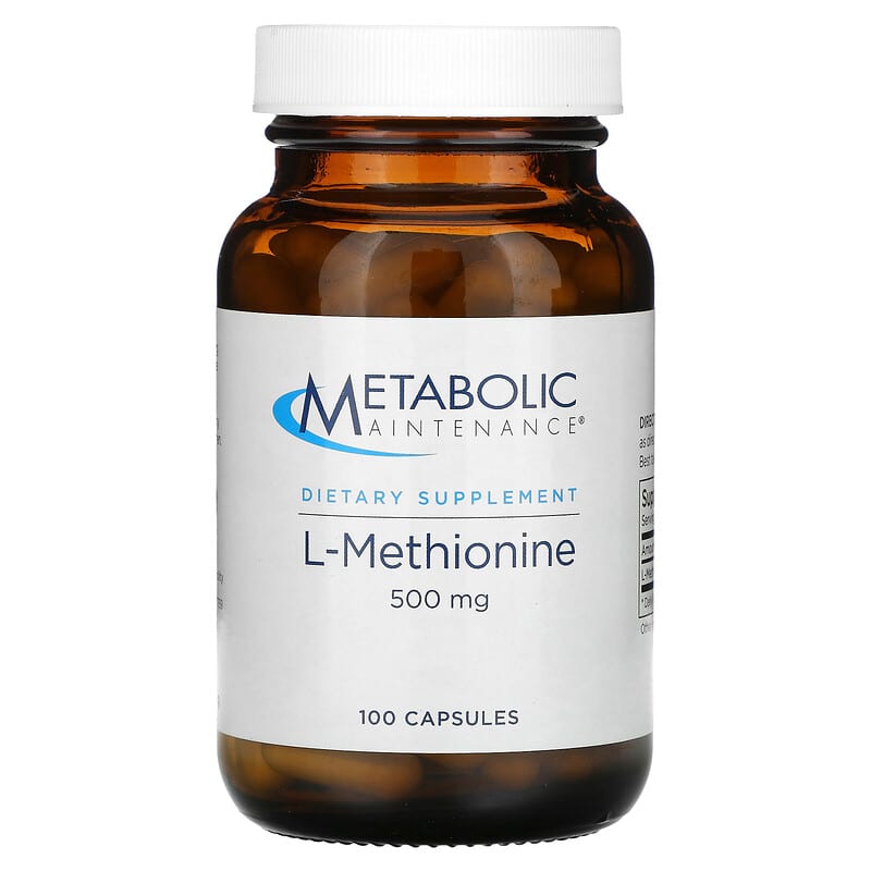 Metabolic Maintenance L-Methionine 500 mg 100 Capsules 838287001409