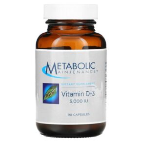 Metabolic Maintenance Vitamin D-3 5,000 IU 90 Capsules 838287005155