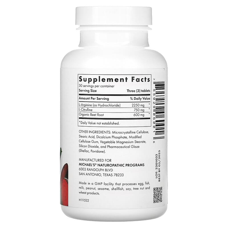 Michael's Naturopathic, Arginine Citrulline, 90 Tablets 755929060016