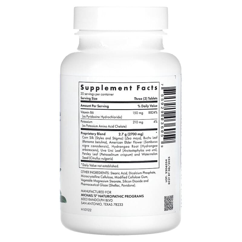 Michael's Naturopathic, Water Balance Factors, 60 Vegetarian Tablets 755929036059