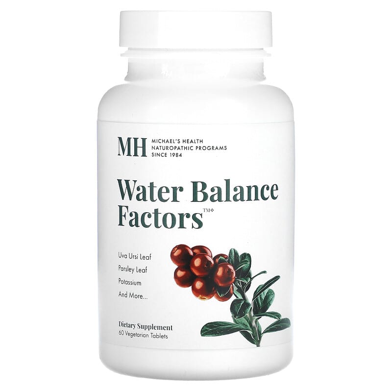 Michael's Naturopathic Water Balance Factors 60 Vegetarian Tablets 755929036059