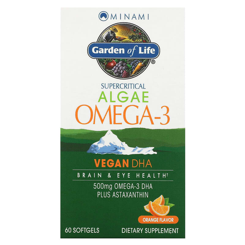 Minami Nutrition Algae Omega-3 Orange  60 Softgels 5425018610907