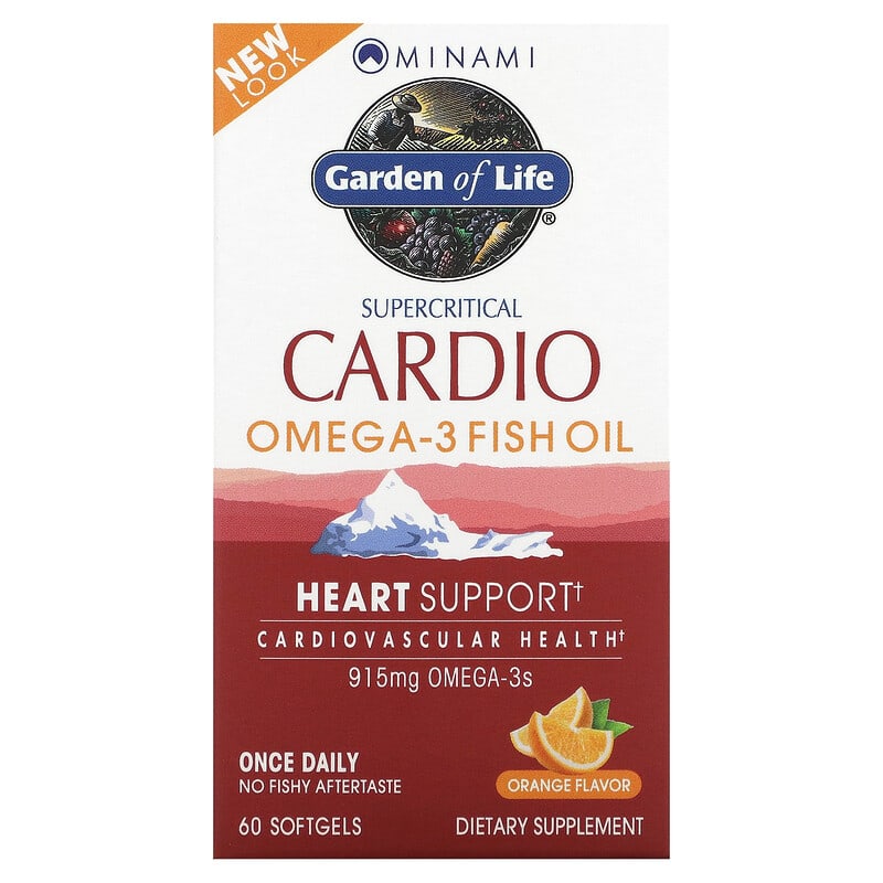 Minami Nutrition Supercritical Cardio Omega-3 Fish Oil Orange  915 mg  60 Softgels 5425018610860