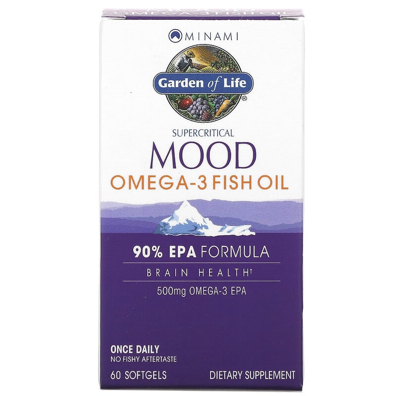 Minami Nutrition Supercritical Mood Omega-3 Fish Oil 500 mg 60 Softgels 5425018610037